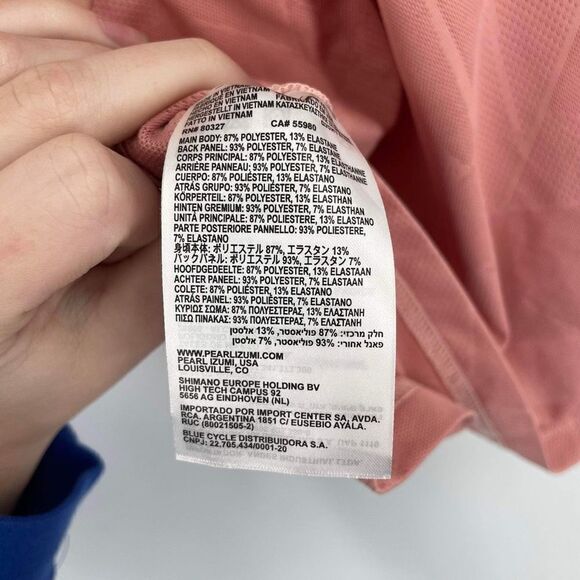 NWT Pearl Izumi Women's Sleeveless Deep V Cross Back Cycling Tank Top Pink Sz XS - Picture 12 of 12